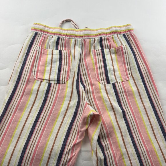 Old Navy Bright Stripe Linen Blend Wide Leg Lounge Pant L - Picture 7 of 7
